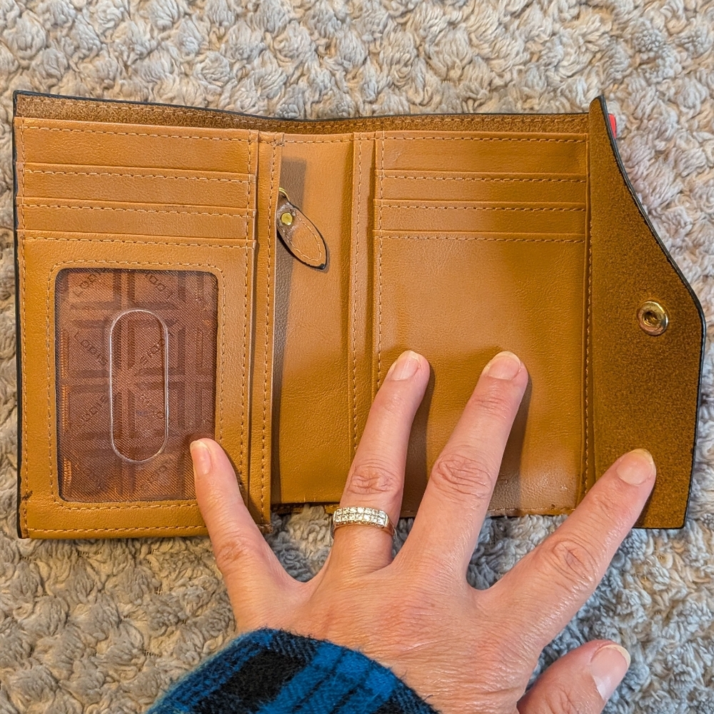 EUC - Lodis Continental Trifold Wallet - Fire Caramel - Picture 3 of 9